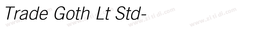 Trade Goth Lt Std字体转换